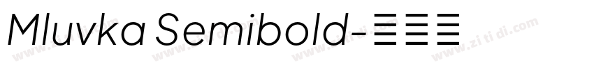 Mluvka Semibold字体转换